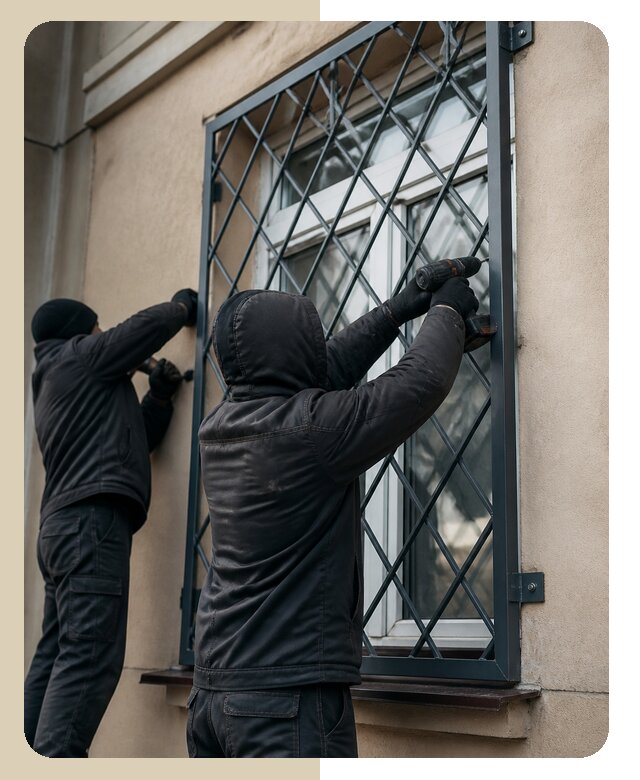 Установка антивандальных решеток на окна в Прохладном